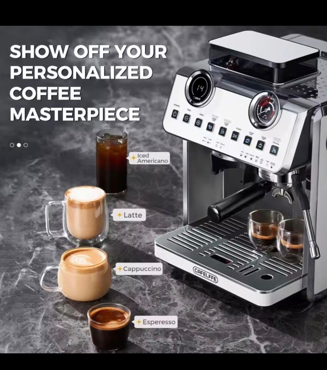 ماكينة صنع القهوة Cafelffe EM653 - Image 4