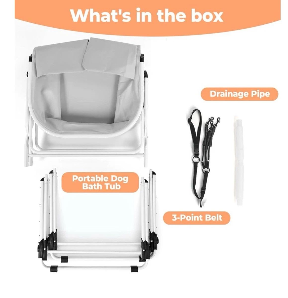 حوض استحمام للكلاب وقطط مزود بخمسة وضعيات غسيل قابلة للتعديل - Image 2