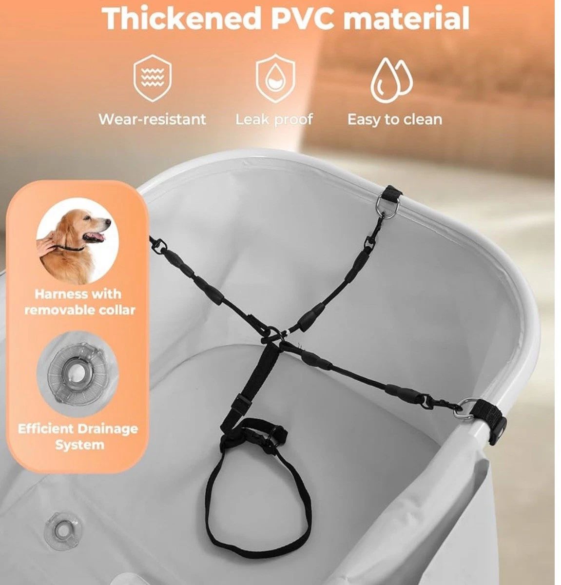 حوض استحمام للكلاب وقطط مزود بخمسة وضعيات غسيل قابلة للتعديل - Image 6