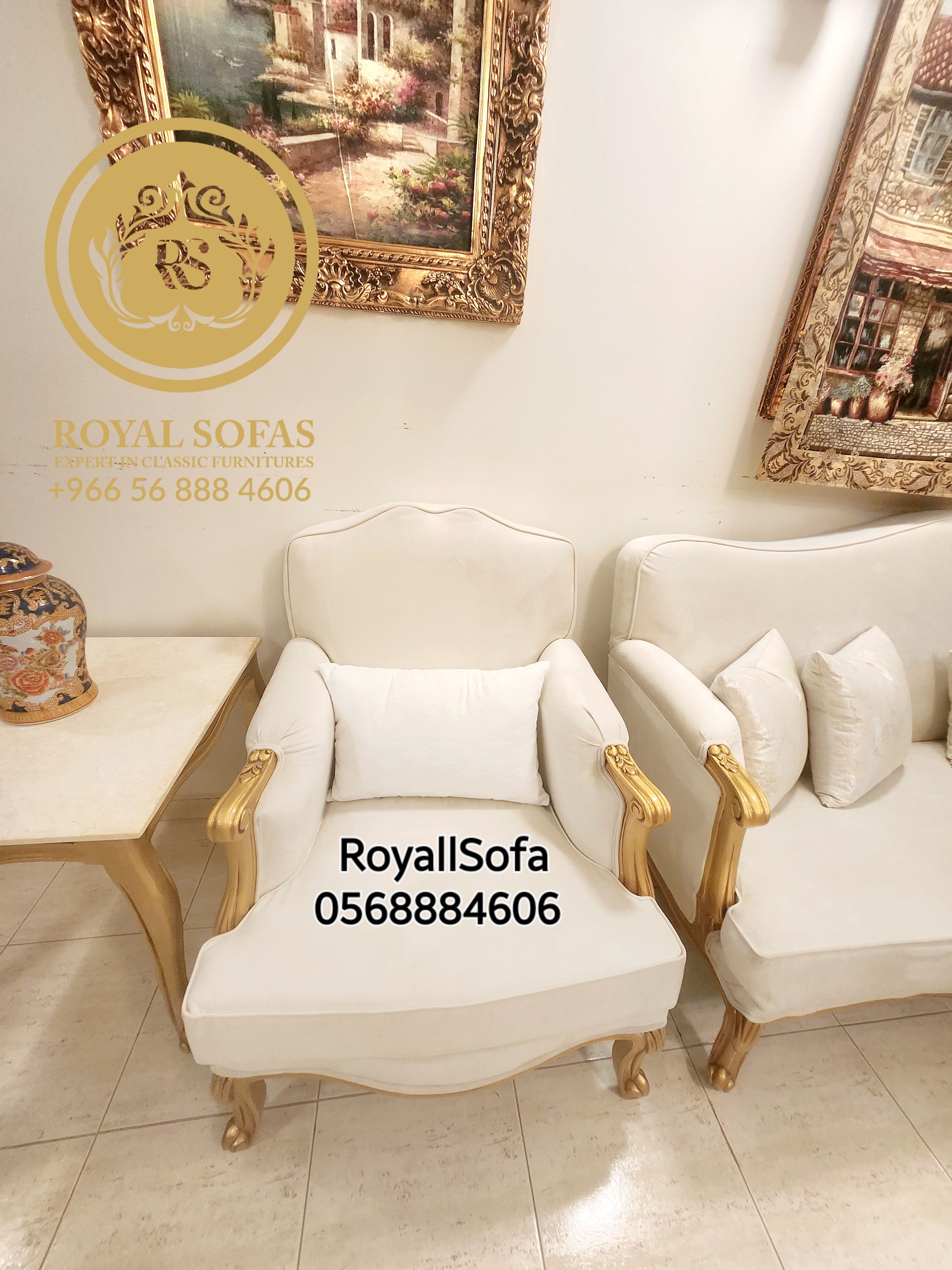 تفصيل كافة أنواع اطقم ومجالس الكنب الكلاسيكية الملكية - Image 3