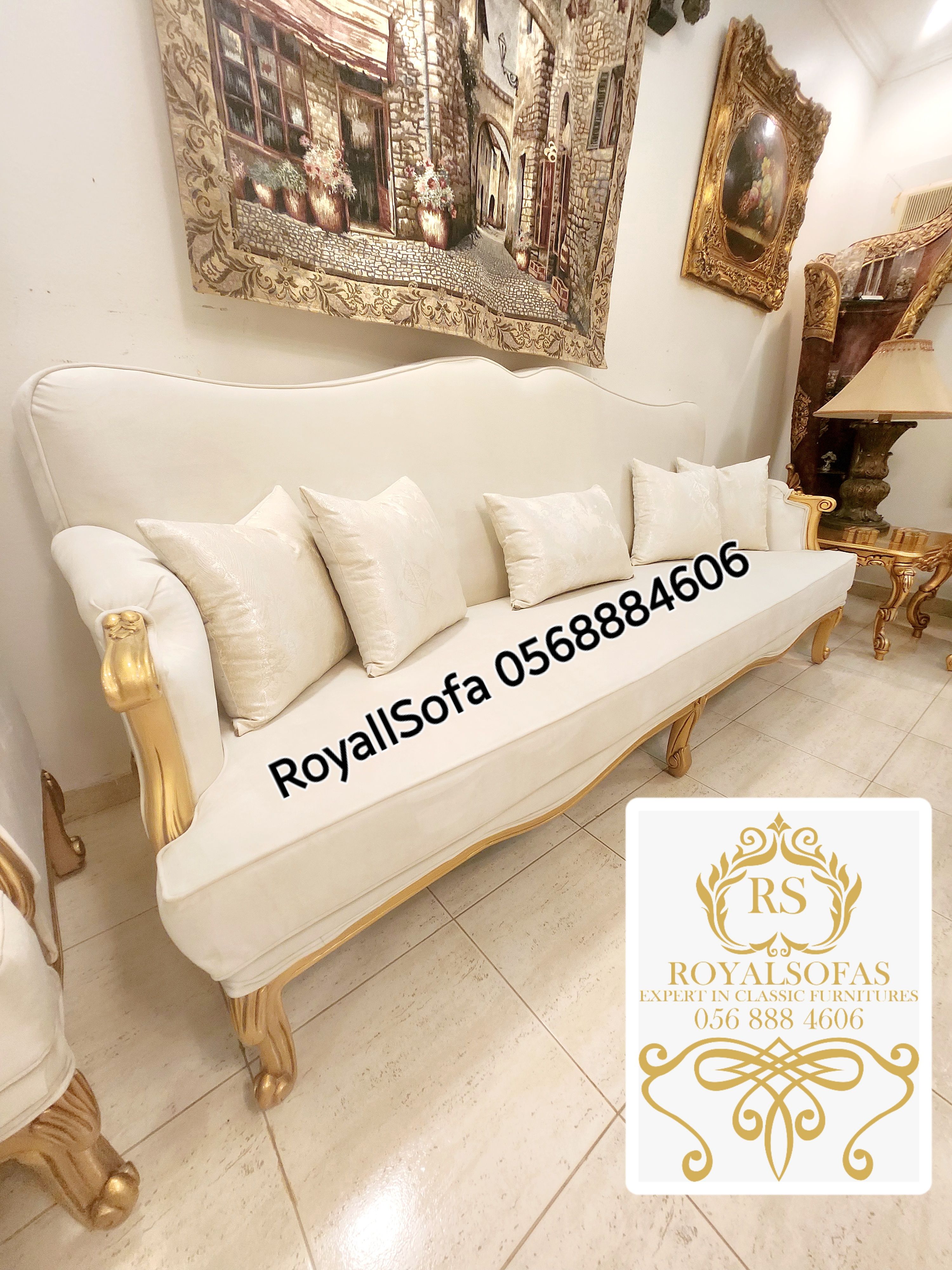 تفصيل كافة أنواع اطقم ومجالس الكنب الكلاسيكية الملكية - Image 4