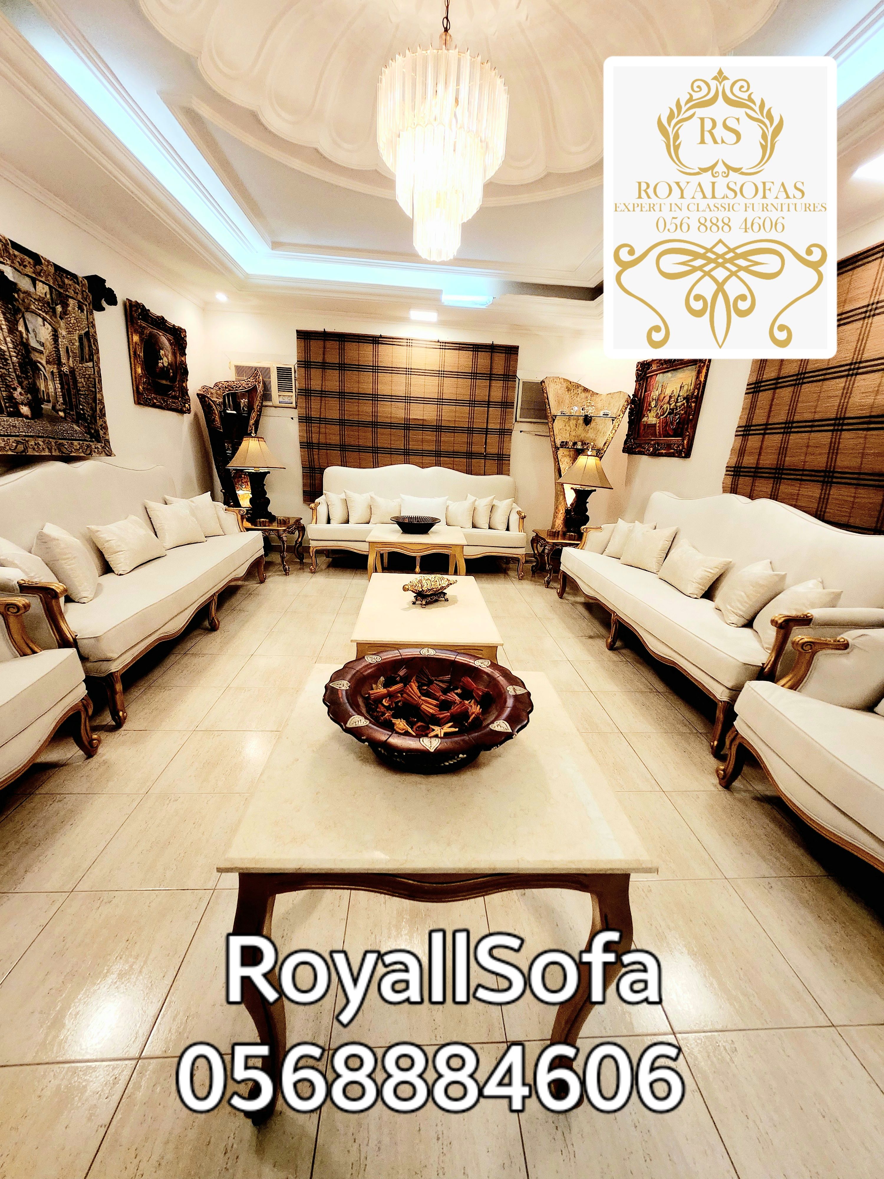 تفصيل كافة أنواع اطقم ومجالس الكنب الكلاسيكية الملكية - Image 13
