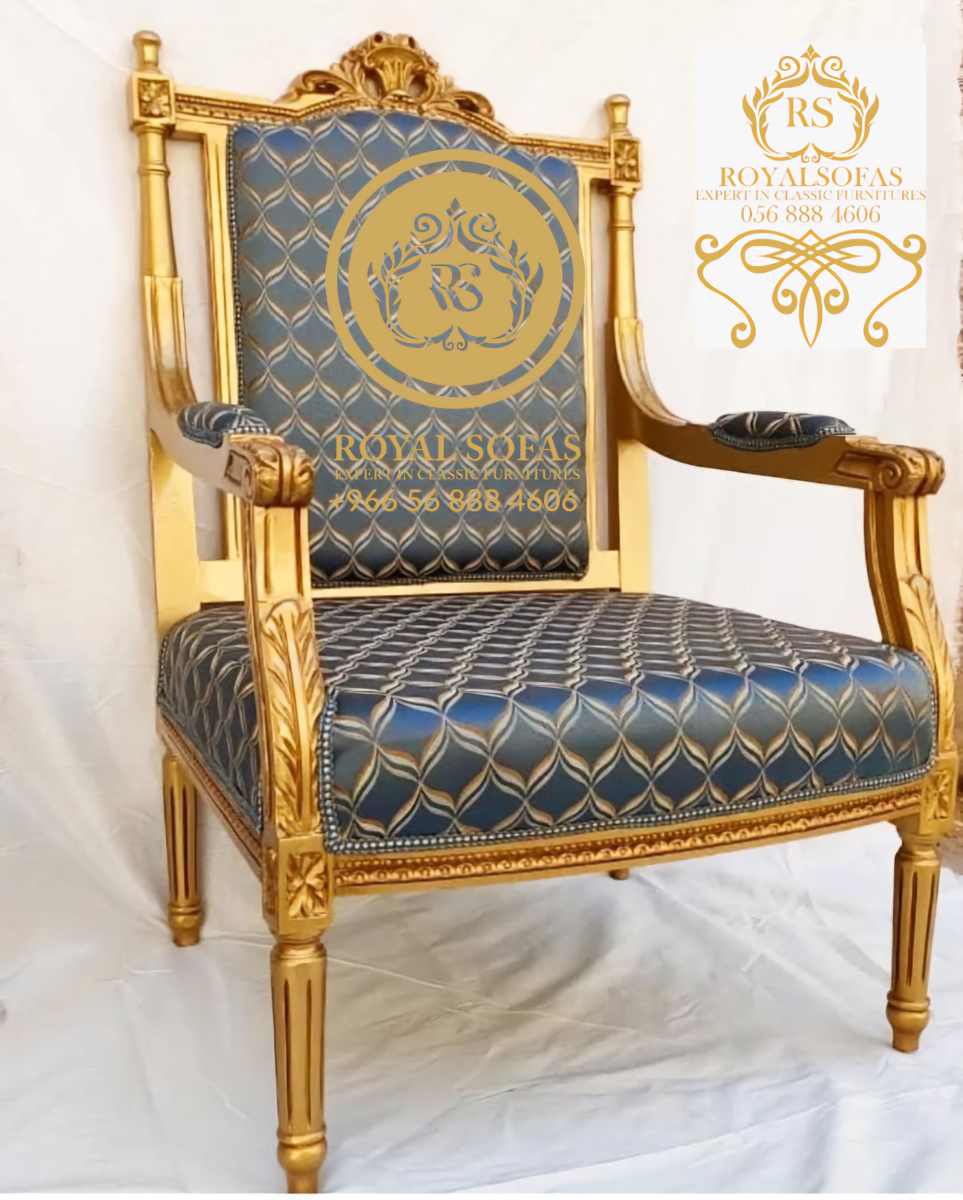 تفصيل كافة أنواع اطقم ومجالس الكنب الكلاسيكية الملكية - Image 4