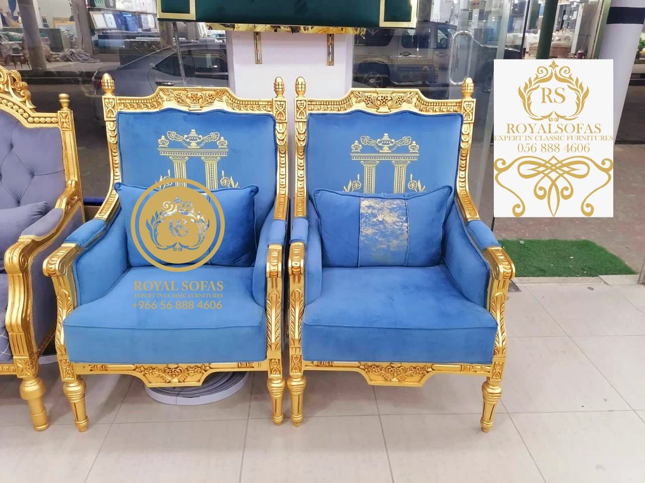 تفصيل كافة أنواع اطقم ومجالس الكنب الكلاسيكية الملكية - Image 10