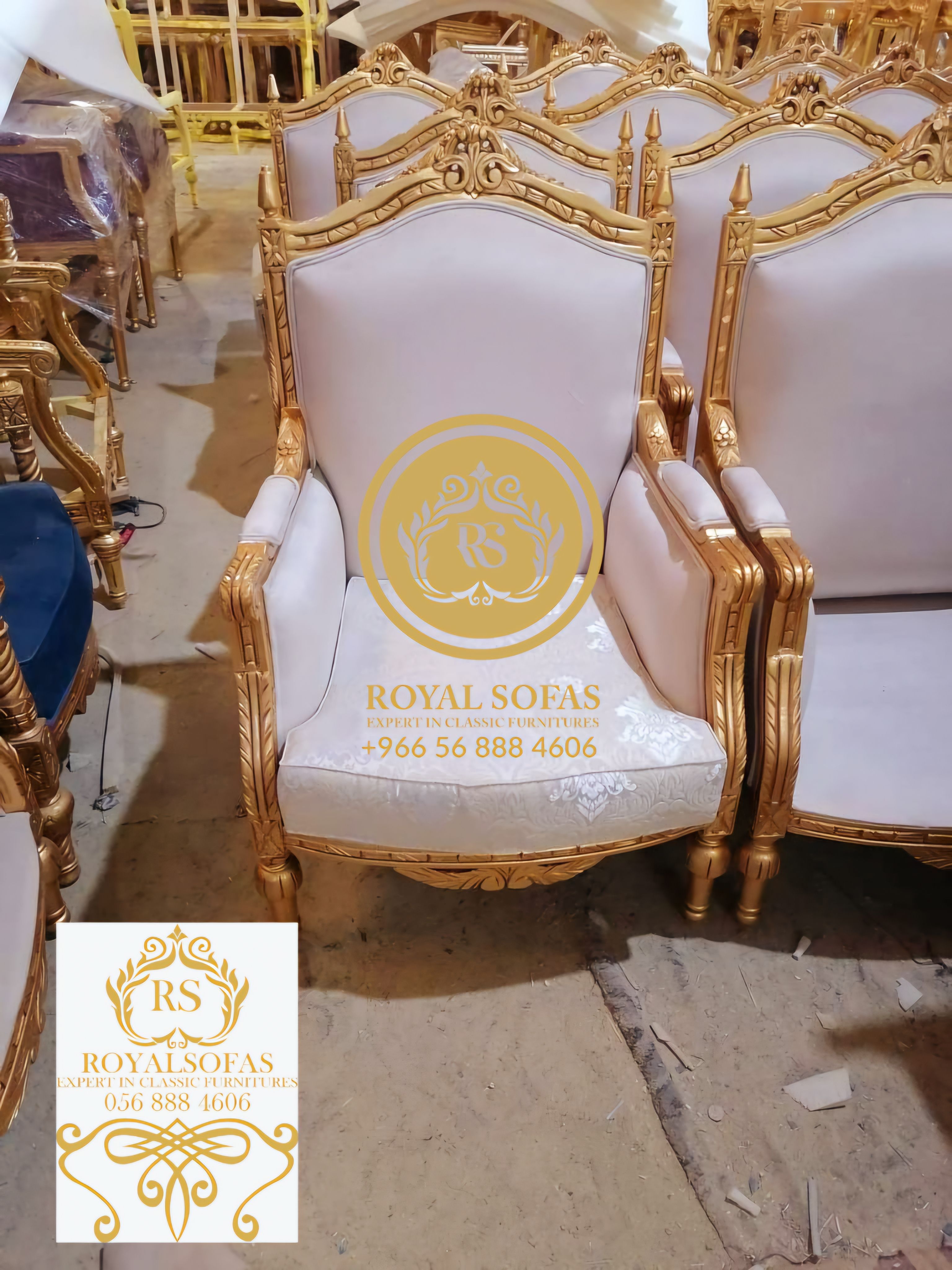 تفصيل كافة أنواع اطقم ومجالس الكنب الكلاسيكية الملكية - Image 11